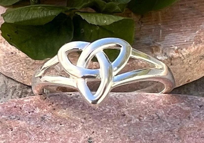 Celtic trinity , Sterling silver ring .Free registered post worldwide ,from  Galway Ireland .
