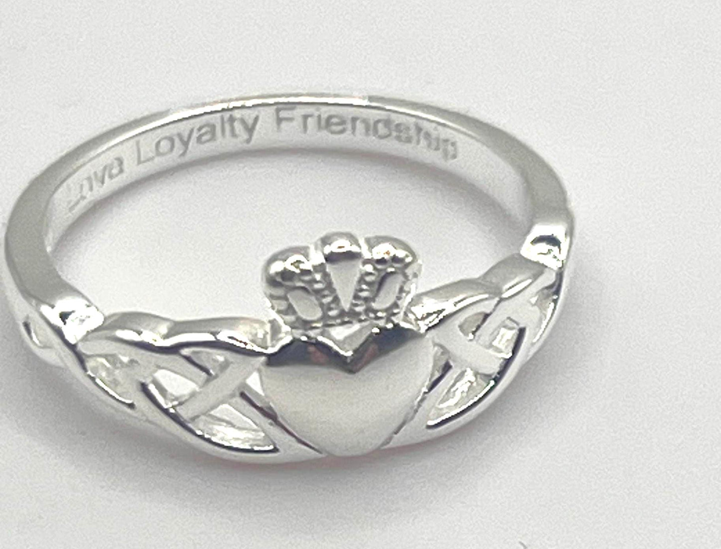Silver Trinity Claddagh Ring , be part of our Celtic Community , from Galway .