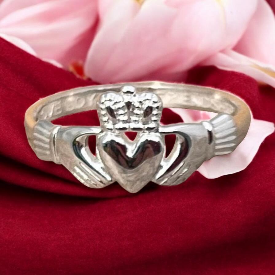Come join our Celtic & Claddagh Community with this Original Sterling Silver Made in Galway  Claddagh Ring   Tracked shipping included .