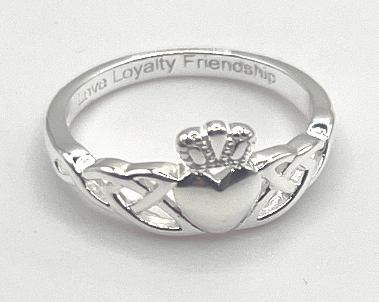 Silver Trinity Claddagh Ring , be part of our Celtic Community , from Galway .