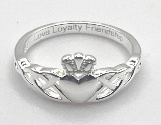 Silver Trinity Claddagh Ring , be part of our Celtic Community , from Galway .