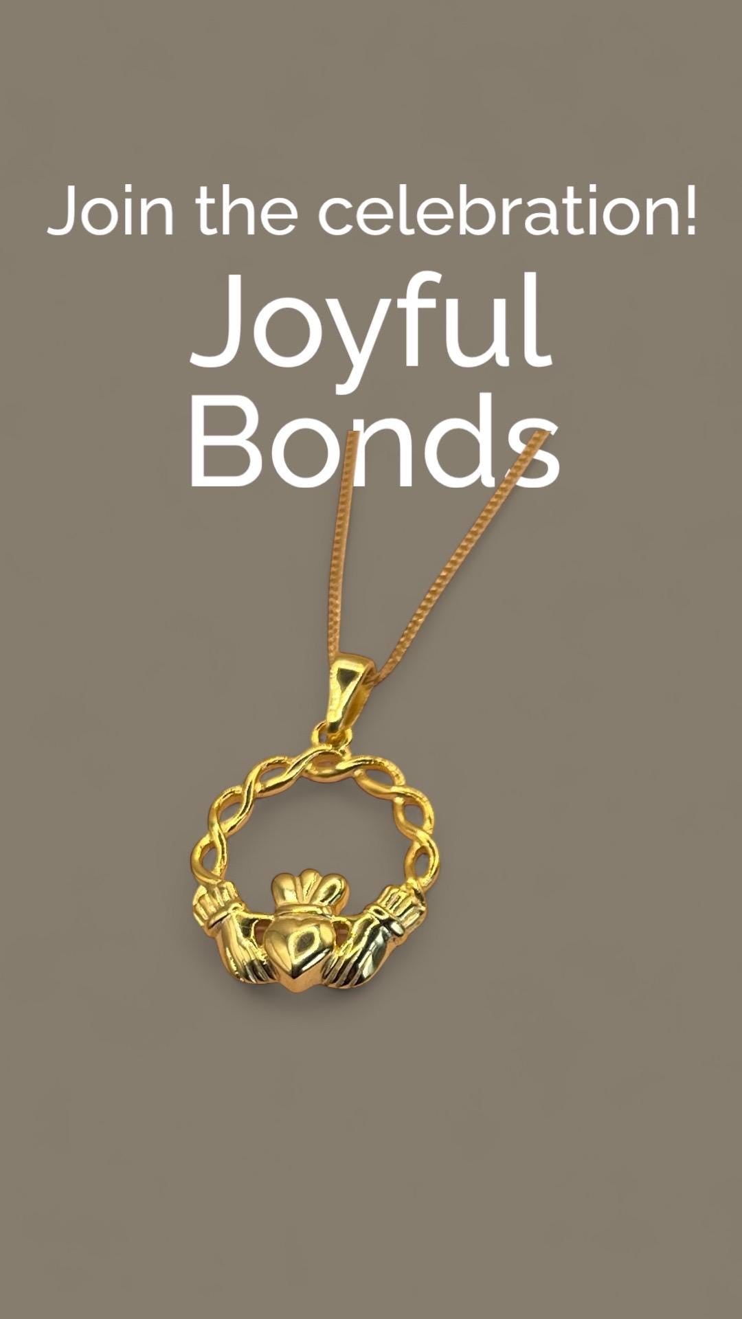 Celtic Weave 14 ct Gold  on Silver ,Claddagh Necklace