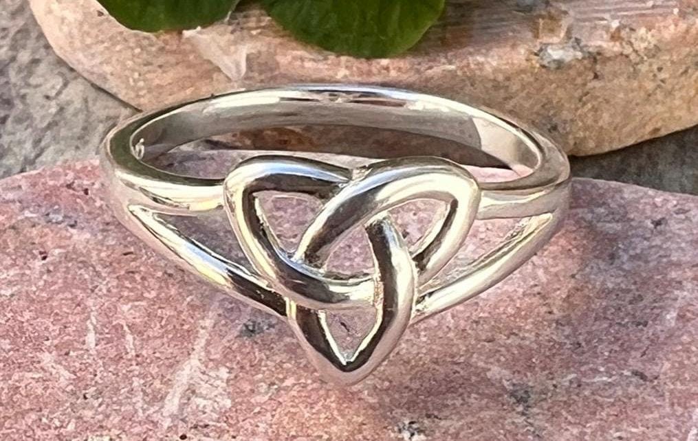 Celtic trinity , Sterling silver ring .Free registered post worldwide ,from  Galway Ireland .