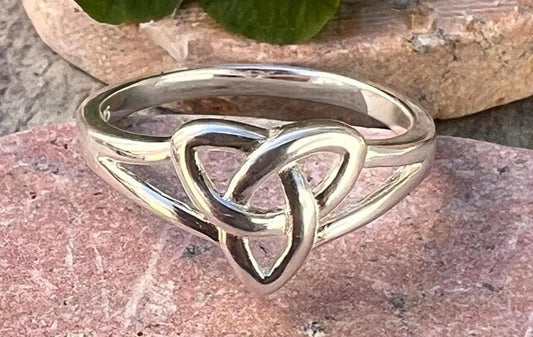 Celtic trinity , Sterling silver ring .Free registered post worldwide ,from  Galway Ireland .