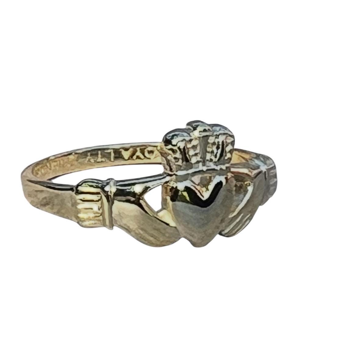 Original 14 ct Gold heavy coated Sterling Silver Claddagh Ring , with free  National and international registered post .