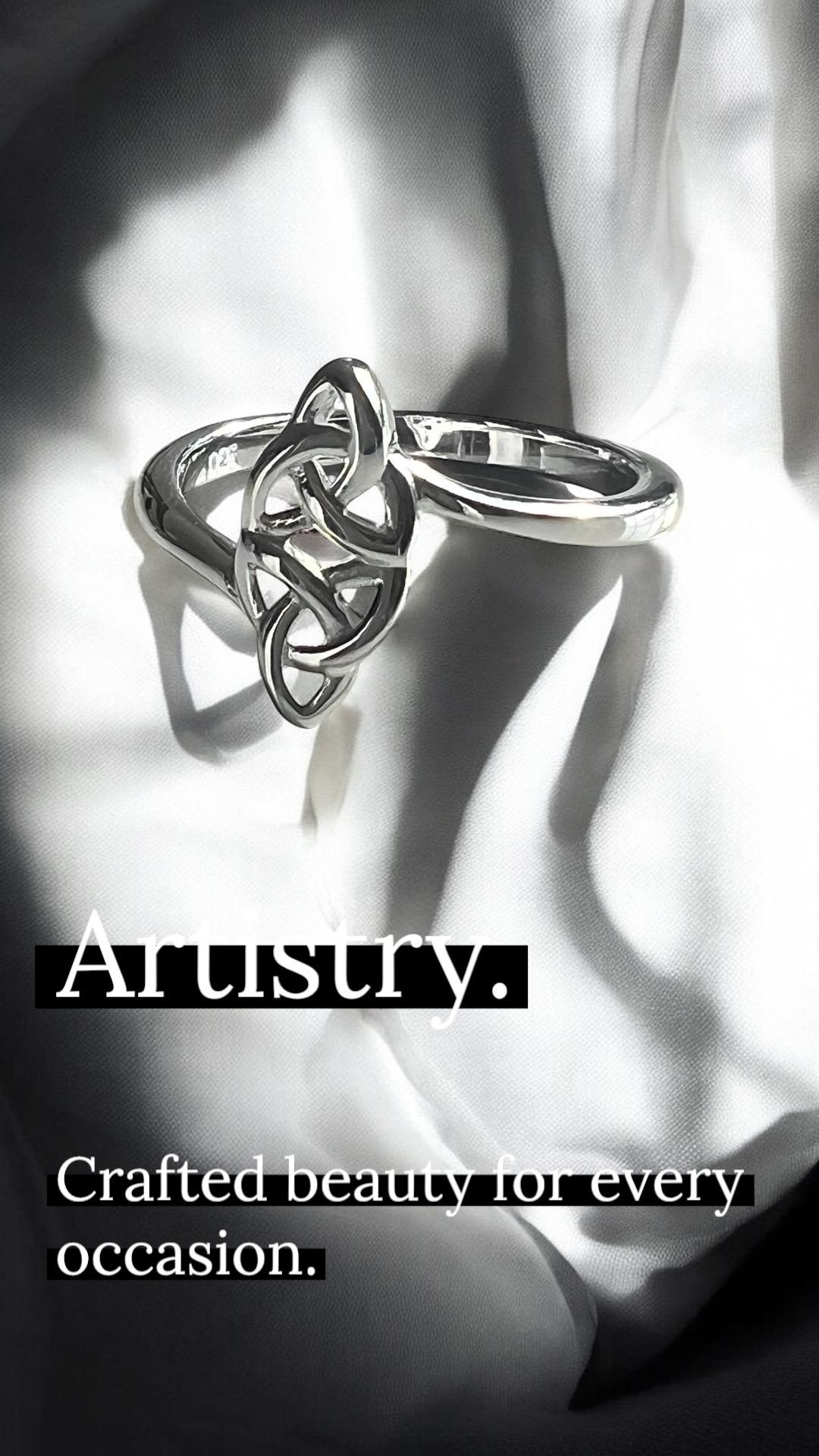 Double Trinity Irish Celtic Ring from Galway .
