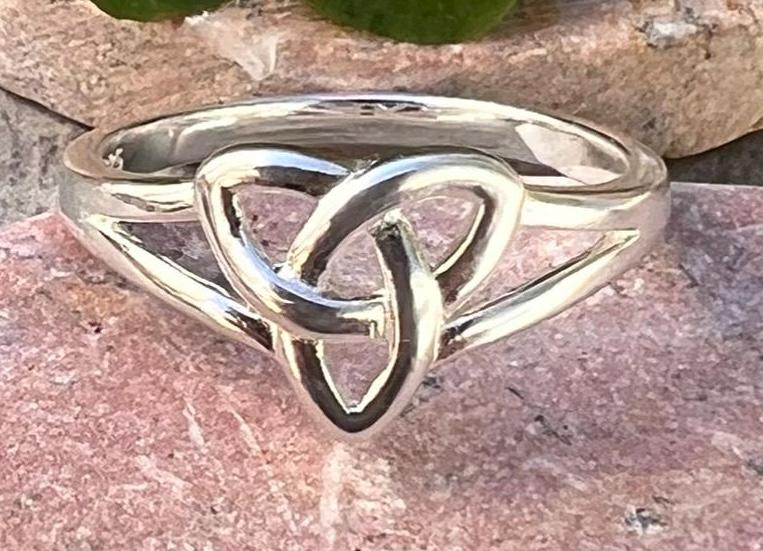Celtic trinity , Sterling silver ring .Free registered post worldwide ,from  Galway Ireland .