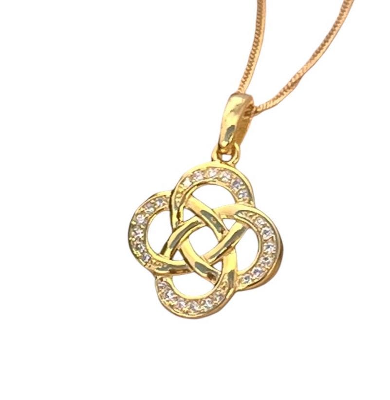 intertwined Celtic knot pendant