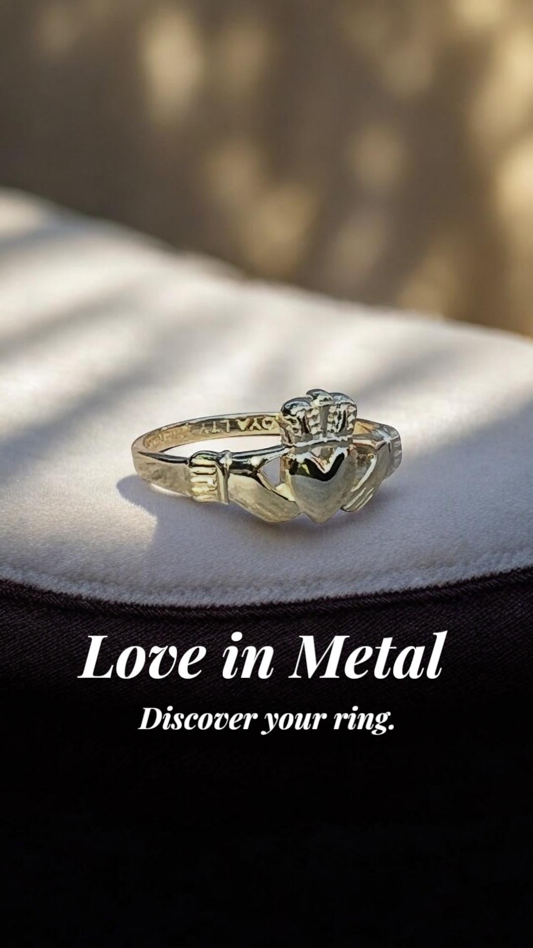 Original 14 ct Gold heavy coated Sterling Silver Claddagh Ring , with free  National and international registered post .