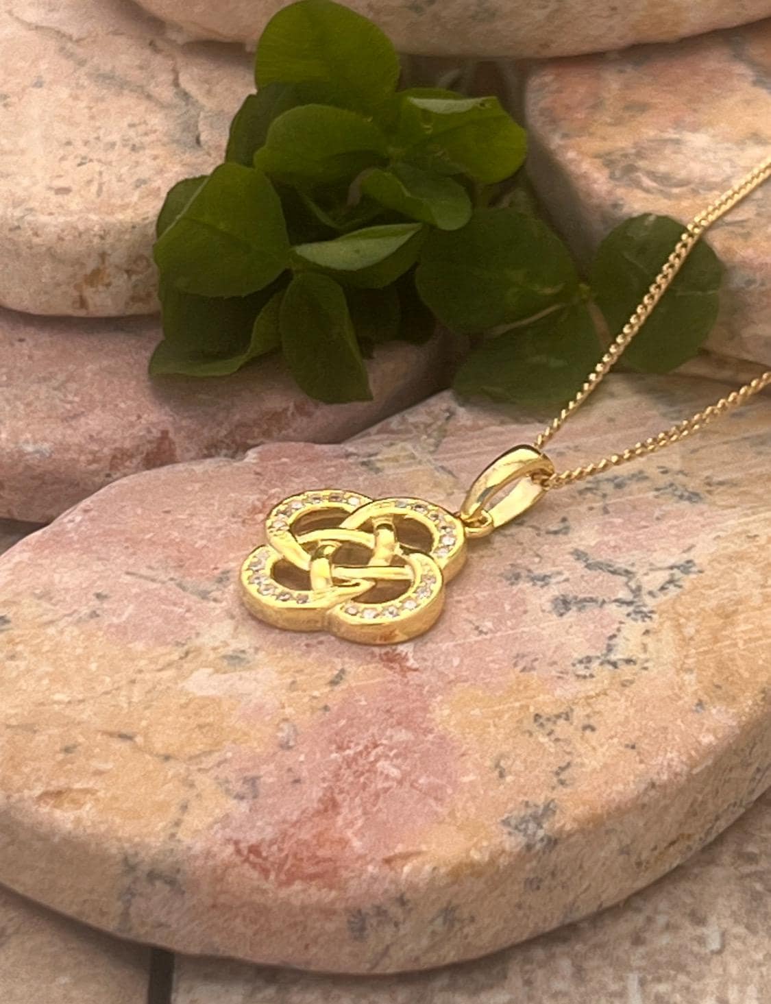 intertwined Celtic knot pendant